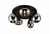 Nowoczesny plafon lampa sufitowa czarna szklane klosze uniwersalna minimalistyczna LUMINA 617030532 Trio